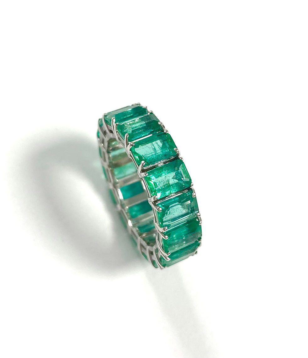 Thumbnail: Emerald Emeraldcut Band 8.40 Cts