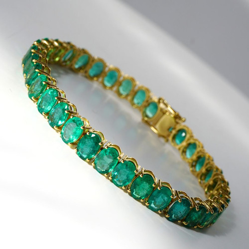 22.9 Carat Emerald Tennis Bracelet | Zayn New York
