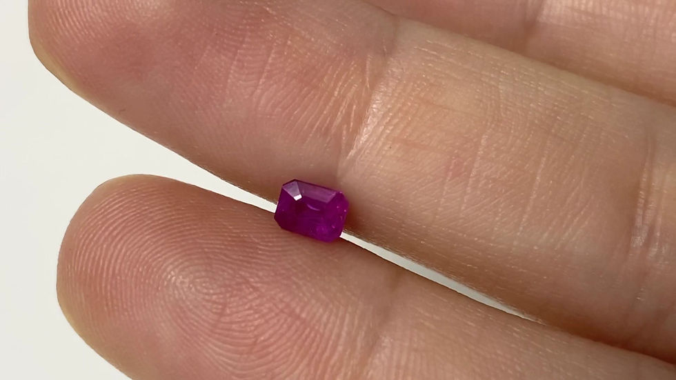Thumbnail: Ruby Emeraldcut 0.43 cts