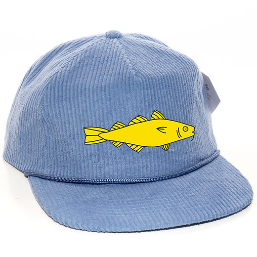 Casquette Golden Cod Bleu Clair – Ajustable, 100% Coton, Style New England