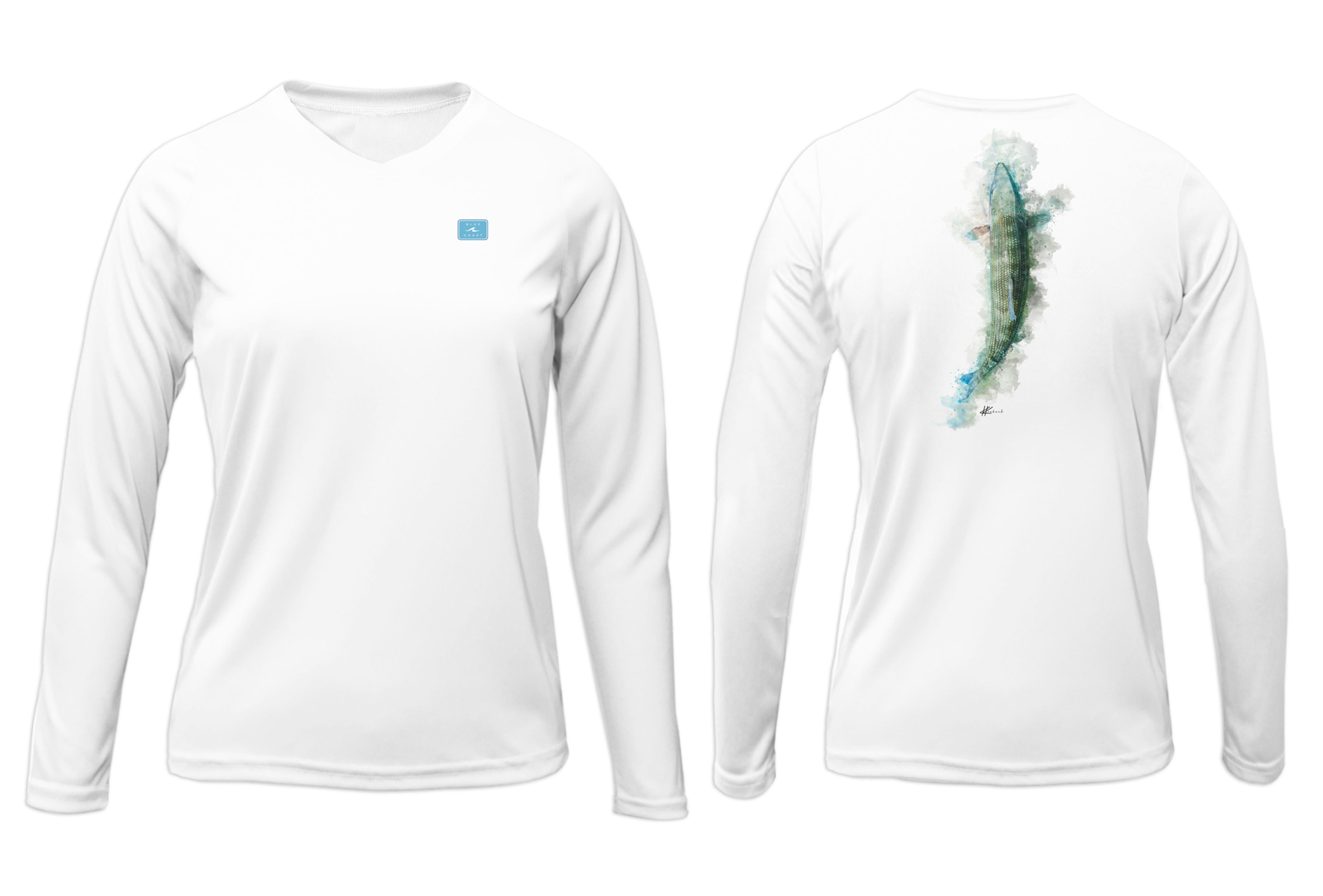 Women's UPF 50+ PROTECHT™ V-Neck Long Sleeve - Bonefish