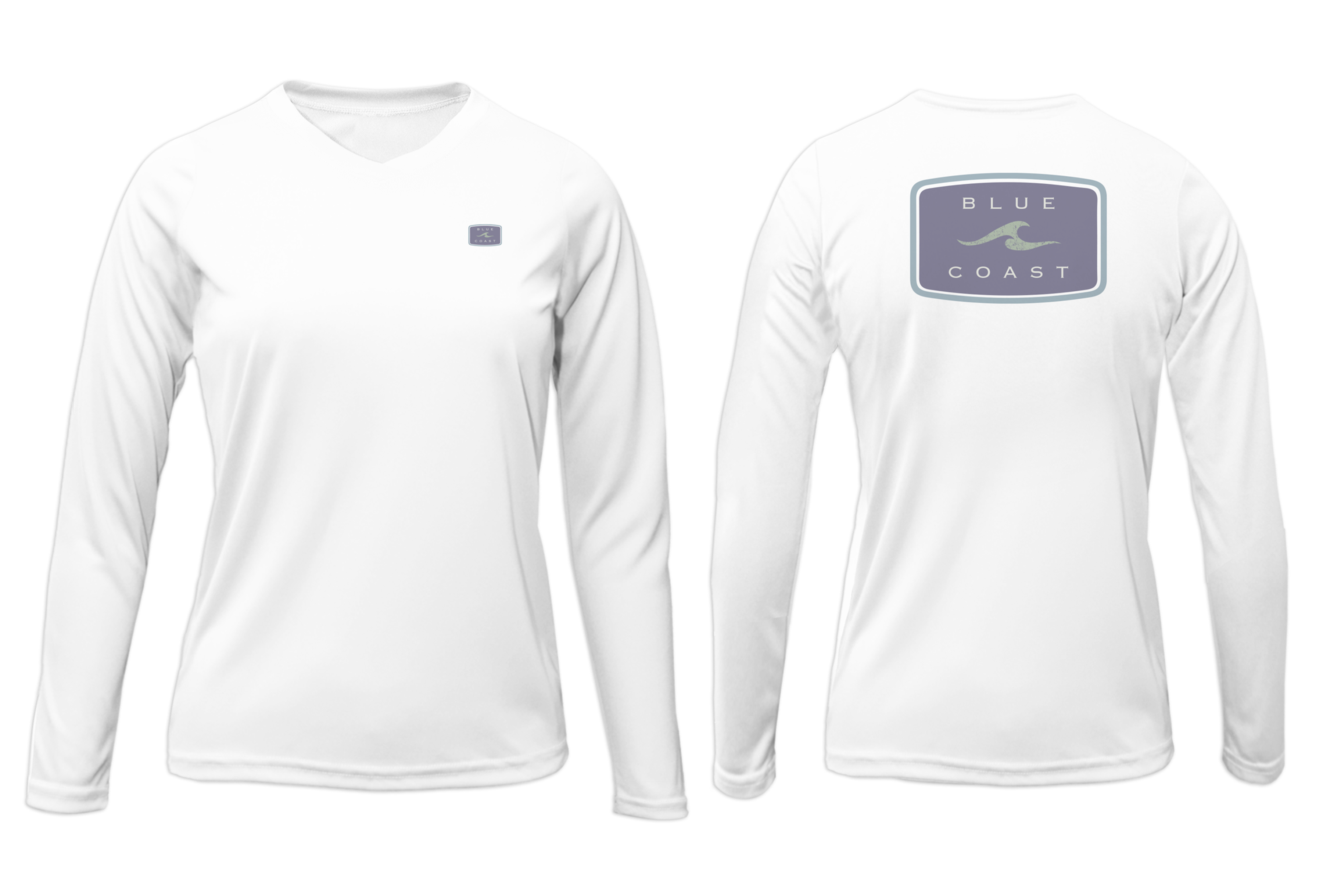 Women's UPF 50+ PROTECHT™ V-Neck Long Sleeve - Logo Patch