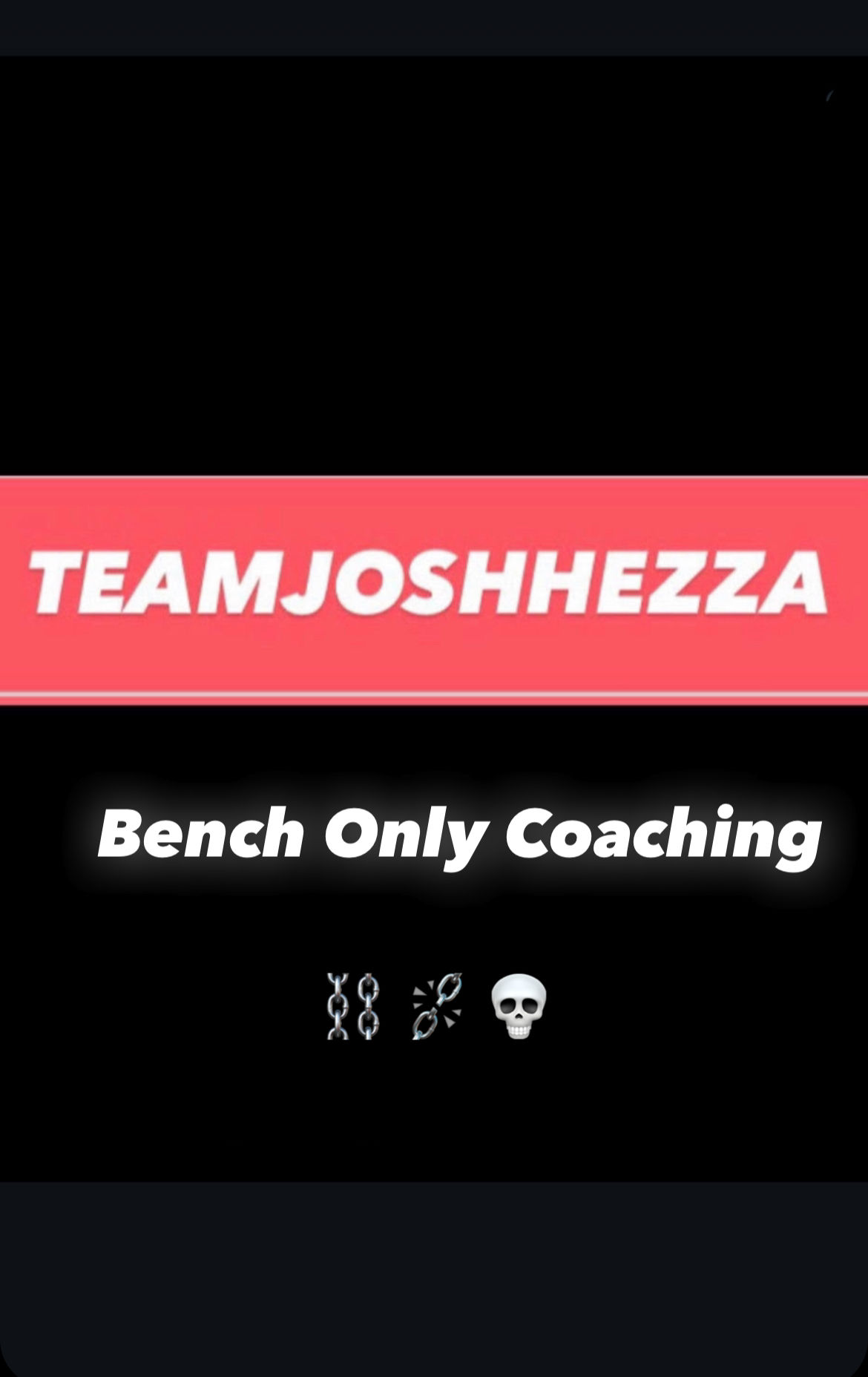 Bench Only Coaching (Josh)