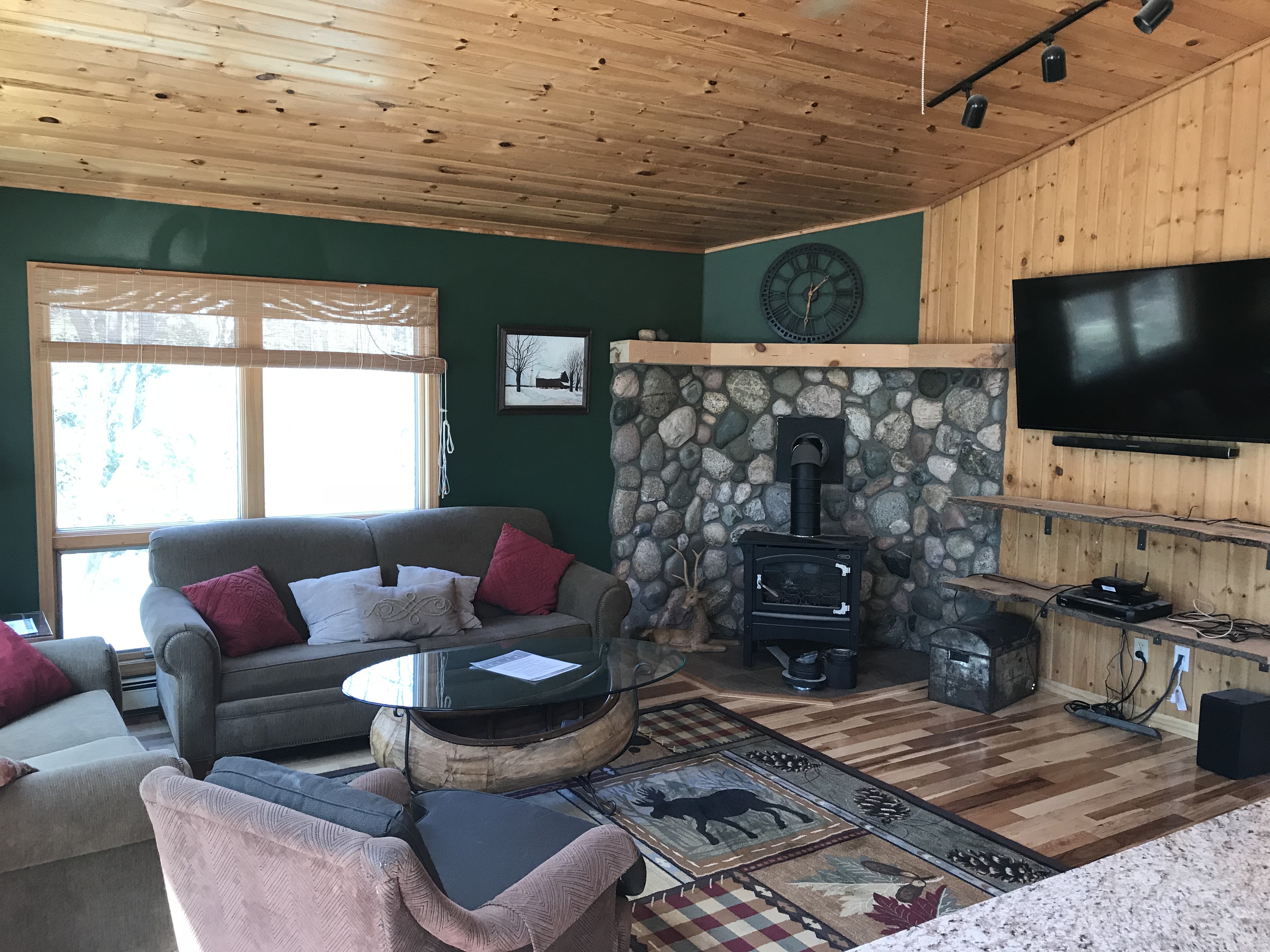 Gas fire place.