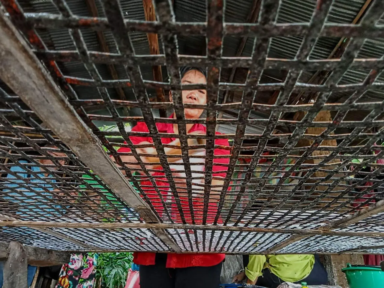 Préparation de séchage de galettes de riz à Battambang