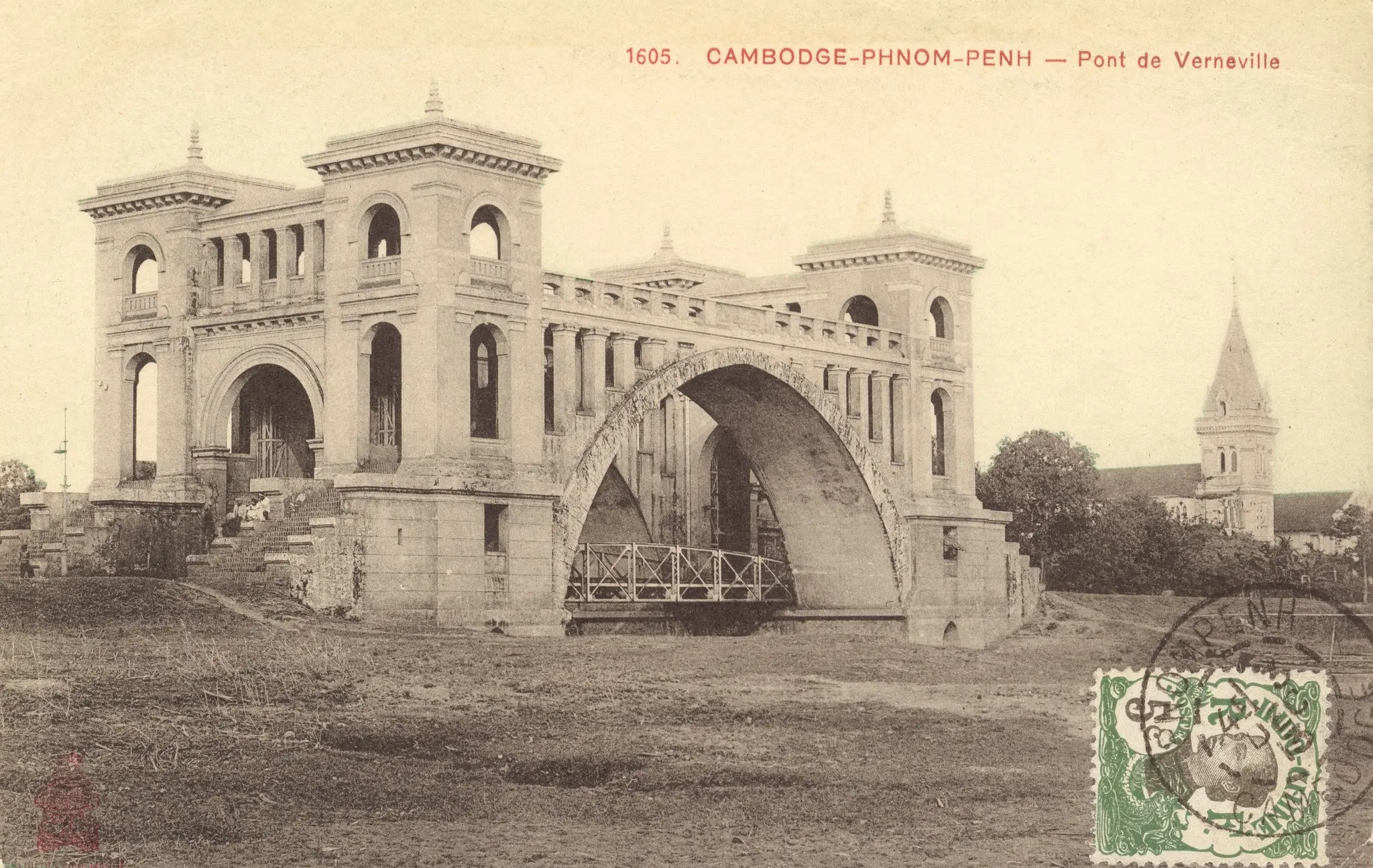 Le pont de Verneville à l'époque du protectorat français