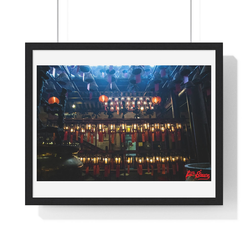 Thumbnail: Oriental Incense Lanterns Premium Framed Print