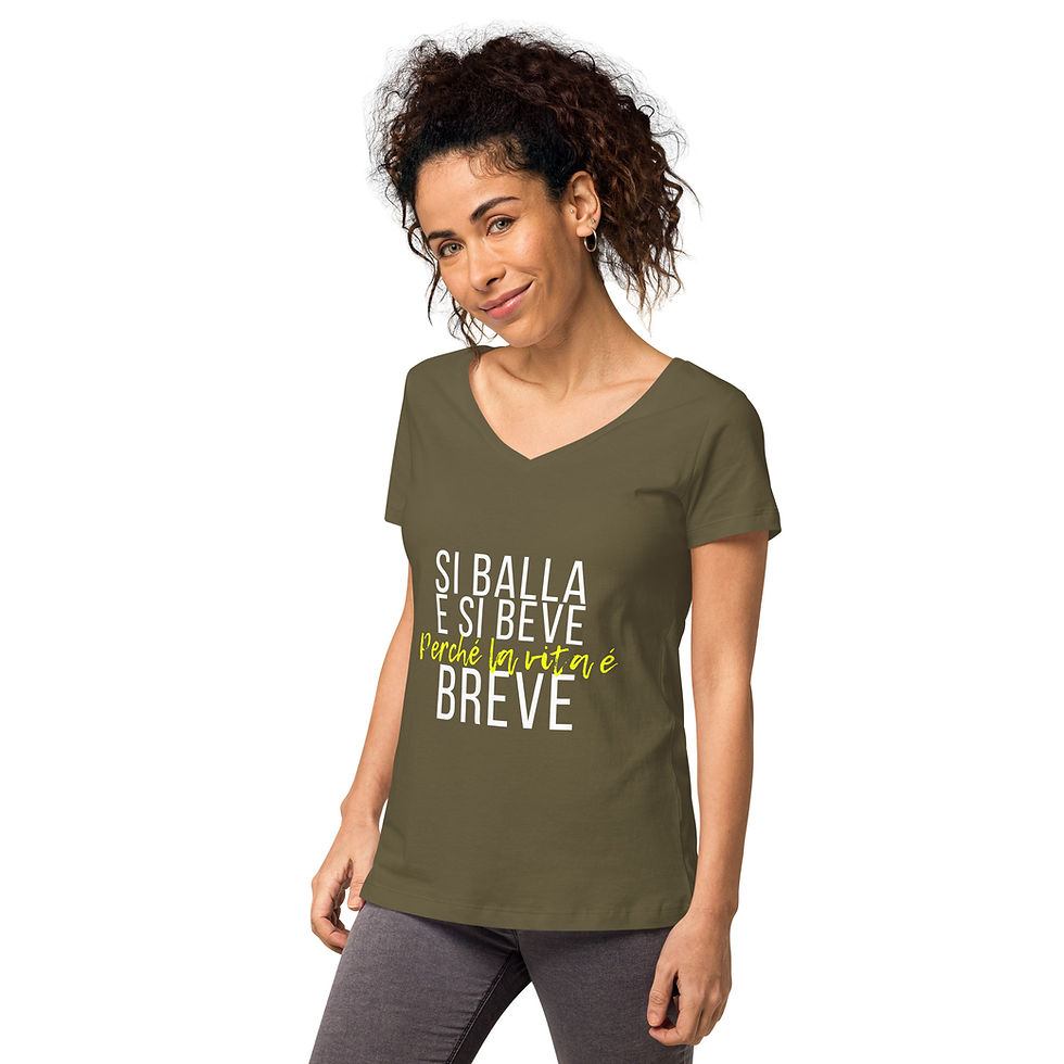 Miniatura: T-shirt a V donna