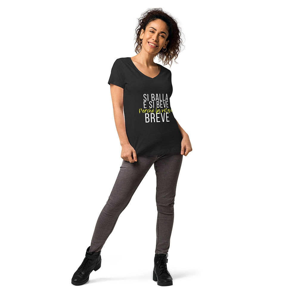 Miniatura: T-shirt a V donna