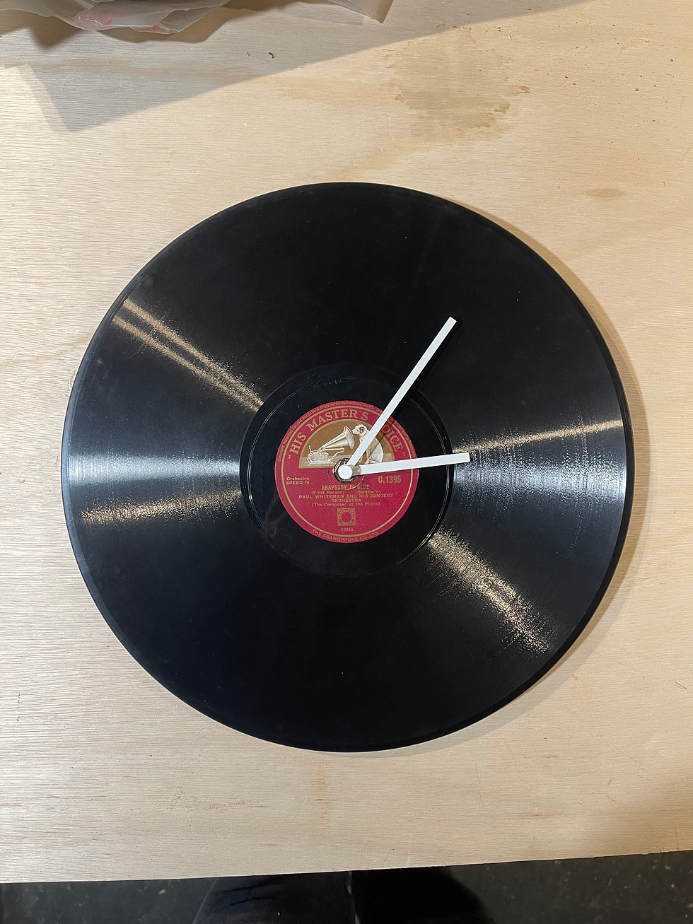Thumbnail: His masters voice 300mm Record Clock