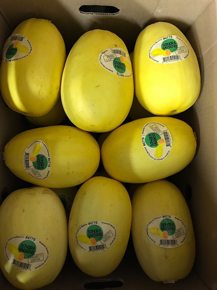 Spaghetti squash with Agrivera stickers