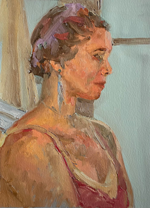 Profile portrait of woman