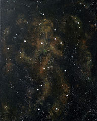 Virgo zodiac galaxy painting
