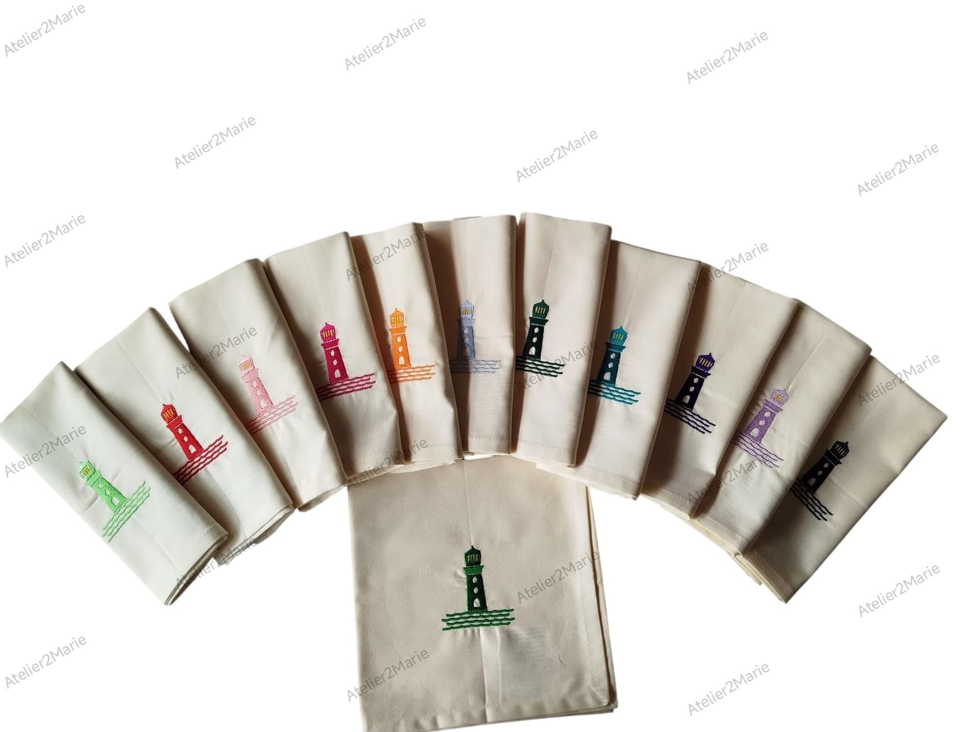 serviettes de tables " Phare"