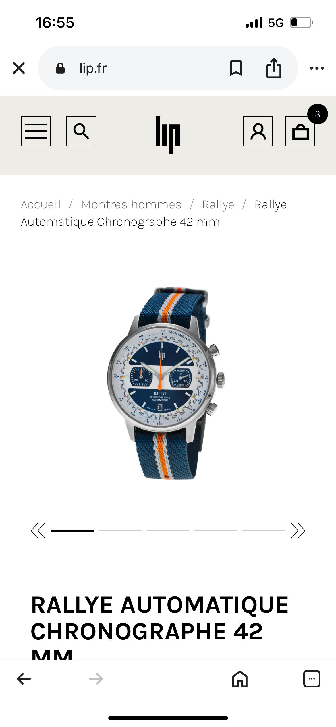 Montre LIP auto 671823/ 999 expl prix 1590€ pour Ludo 