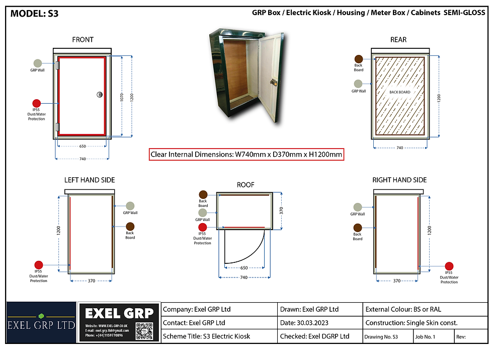 Thumbnail: MODEL: S3  size: W750mm x D450mm x H1250mm Electric Enclosure, Kiosk.