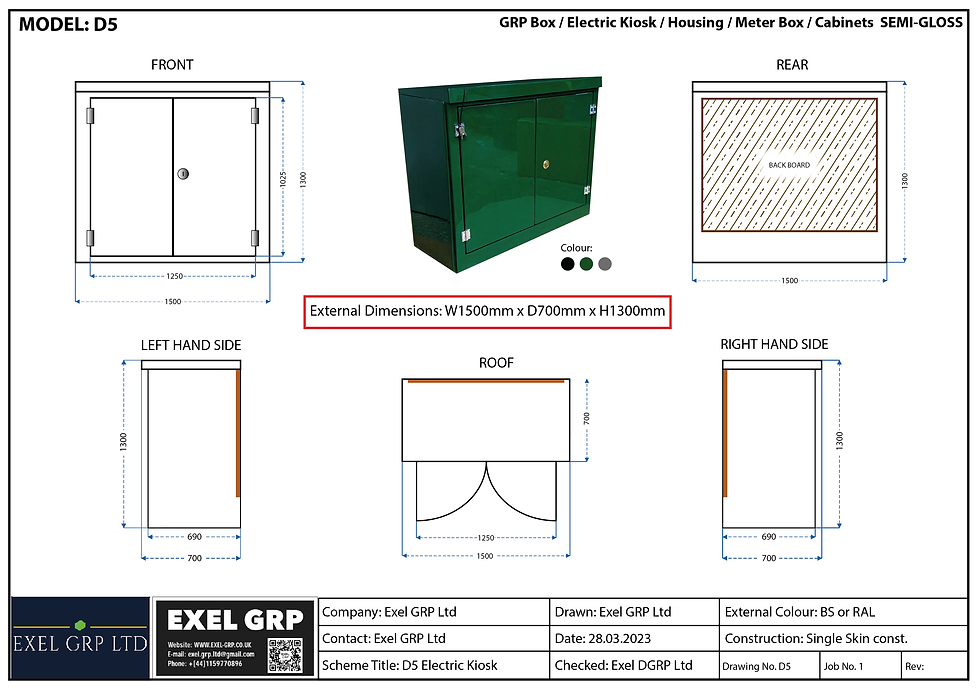 Thumbnail: MODEL: D5 size:W1500mm x D700mm x H1300mm Electric Enclosure, Kiosk.