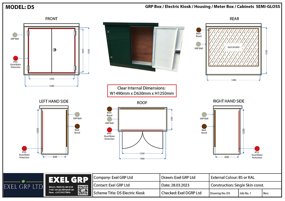 Thumbnail: MODEL: D5 size:W1500mm x D700mm x H1300mm Electric Enclosure, Kiosk.