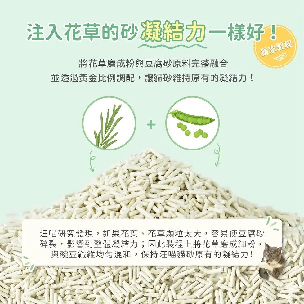 縮圖：益生菌消臭花草豆腐砂 (條型) 7L