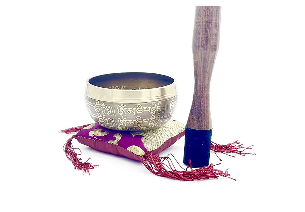 Thumbnail: Authentic Tibetan Hand Hammered High Vibrational Singing Bowl - Made in