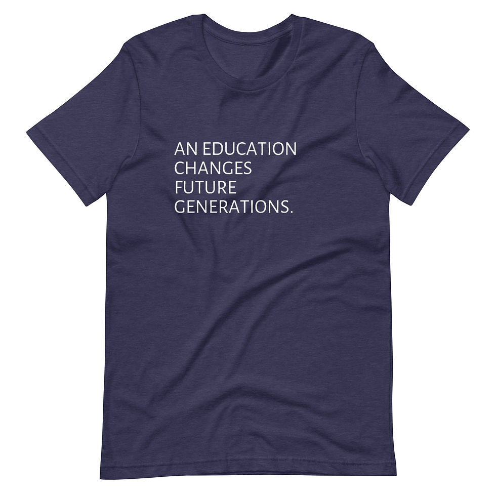 Education Changes Generations (White) Unisex T-Shirt