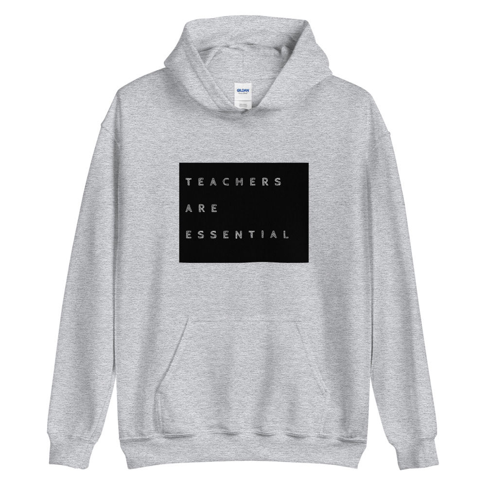 Teachers are Essential (Black) Unisex Hoodie