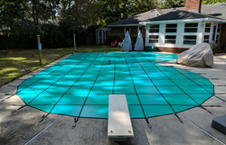 Solid Green Pool Safety Cover
