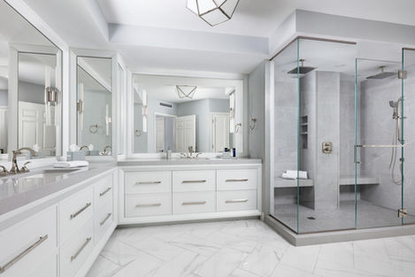 a bathroom with Modern Style and Comfort Design minimalist elegance, Kalea Bay,  Naples FL