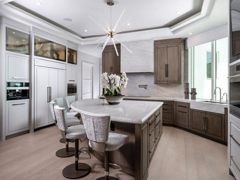 a kitchen modern luxury interiors, high-end finishes, sleek elegance, Bay Colony, Naples FL