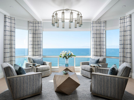 a living room Serene Contemporary Flair natural textures, The Dunes  Naples FL,