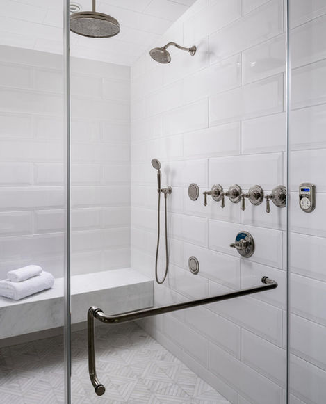 a bathroom timeless elegance, intricate details, traditional luxury, Kalea Bay, Naples FL