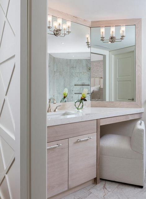 a bathroom Modern Meets Traditional Design, luxurious finishes, Bay Colony, Naples FL
