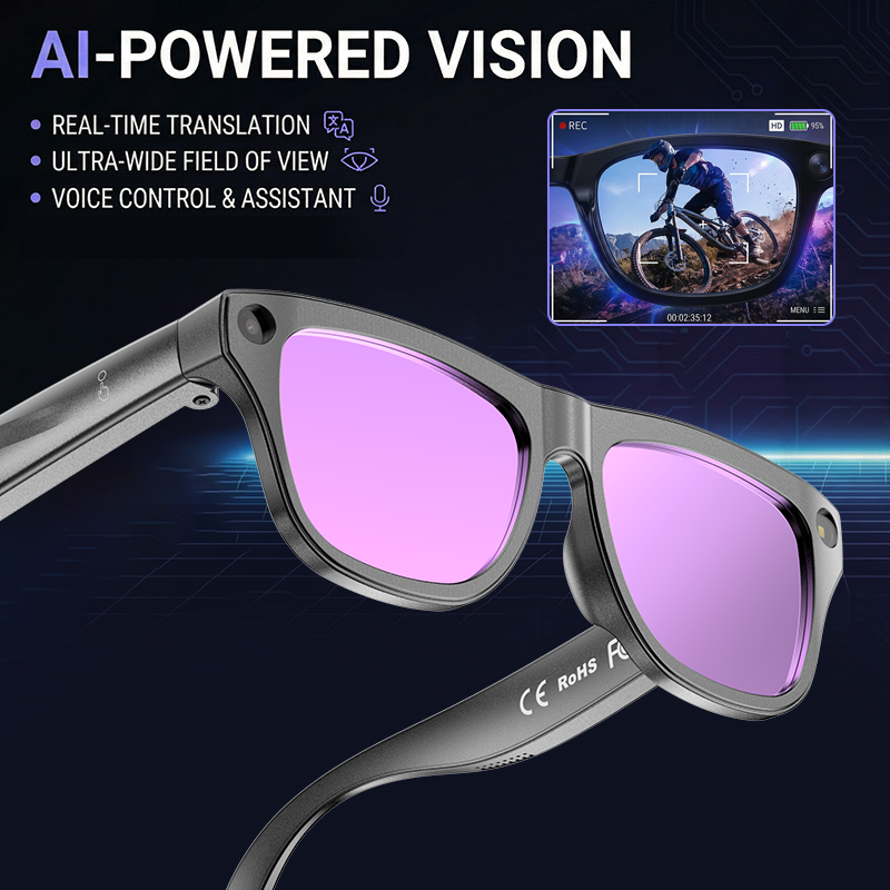 2026 AI Smart Glasses: Capture Photos, Identify Objects & Voice Assistant