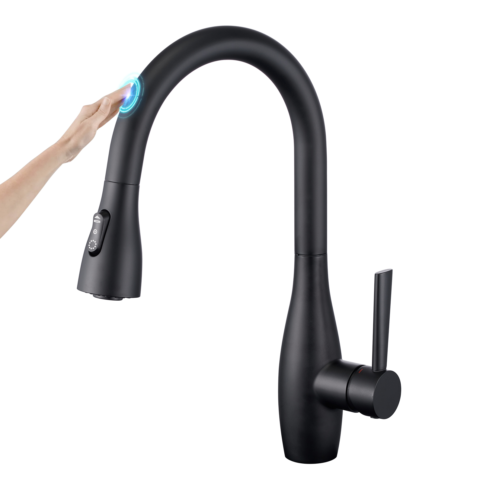 Smart Touch Sense Faucet Pull Out Kitchen Black Faucet Kitchen Sink Faucet Water