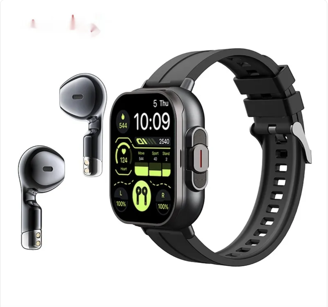 Smart watch with earbuds 