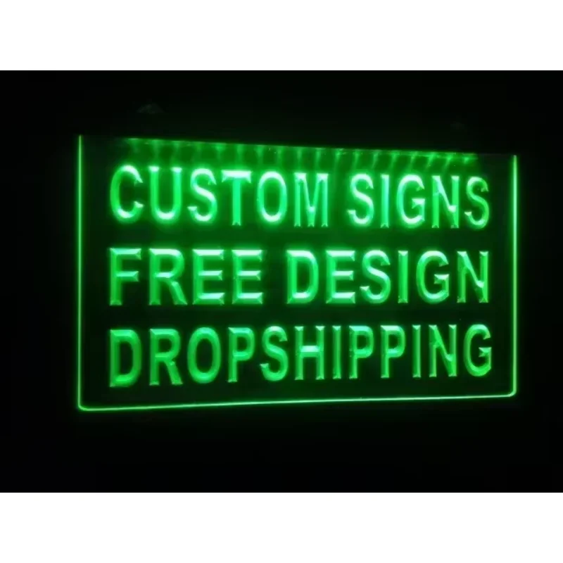 Design Your Own Custom Dual Color Multi LED Neon Sign-3d Carving Wall Art for