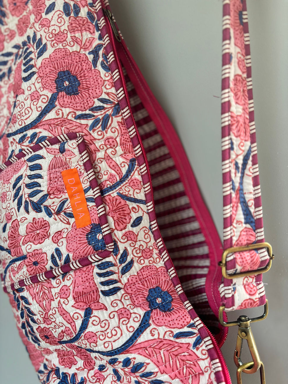 Thumbnail: pink poppy large yoga bag 