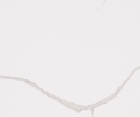 Calacatta Classique slab with white color and gray and taupe accents