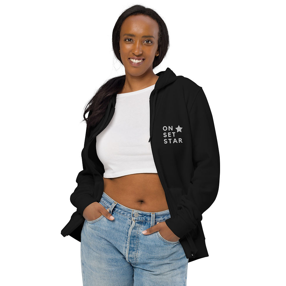 Thumbnail: Female Model Zipped Hoodie Style option in Black
