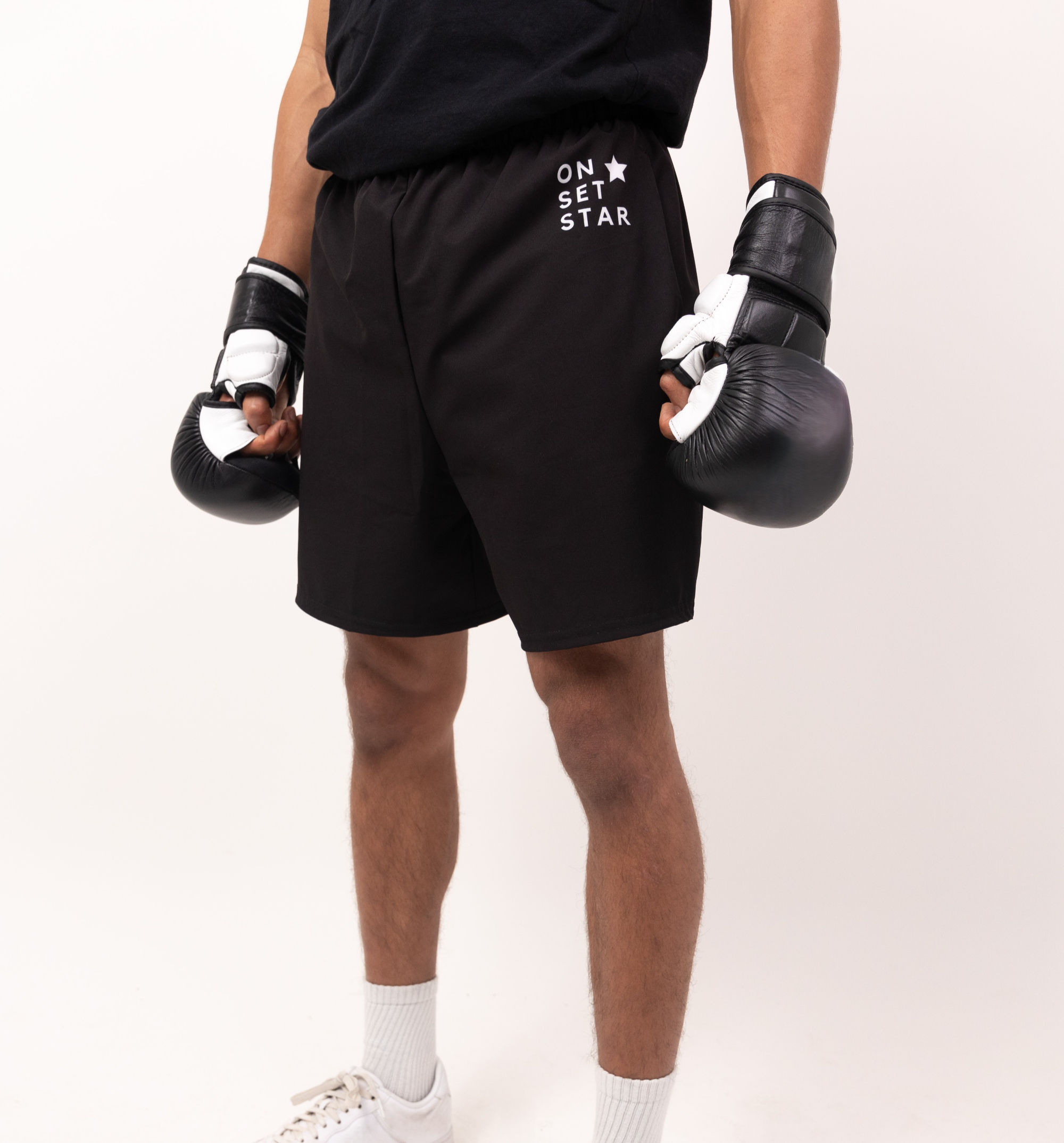Men's Athletic Shorts in Black - Model Image 1