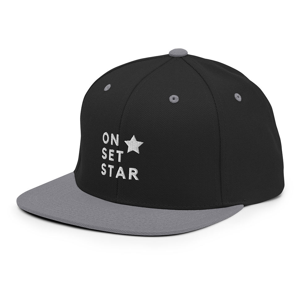 Thumbnail: Side - Snapback Hat in Black/Silver