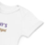 Collar and sleeve detail for Organic Cotton Baby Grow - Colour - White