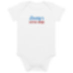 Daddy's Little Hero - Organic Cotton Baby Grow - colour - white