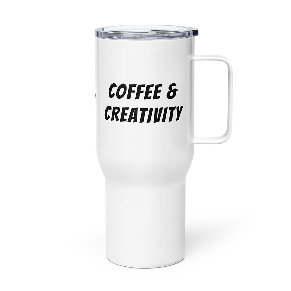 Thumbnail: Coffee and Creativity Travel mug with a handle