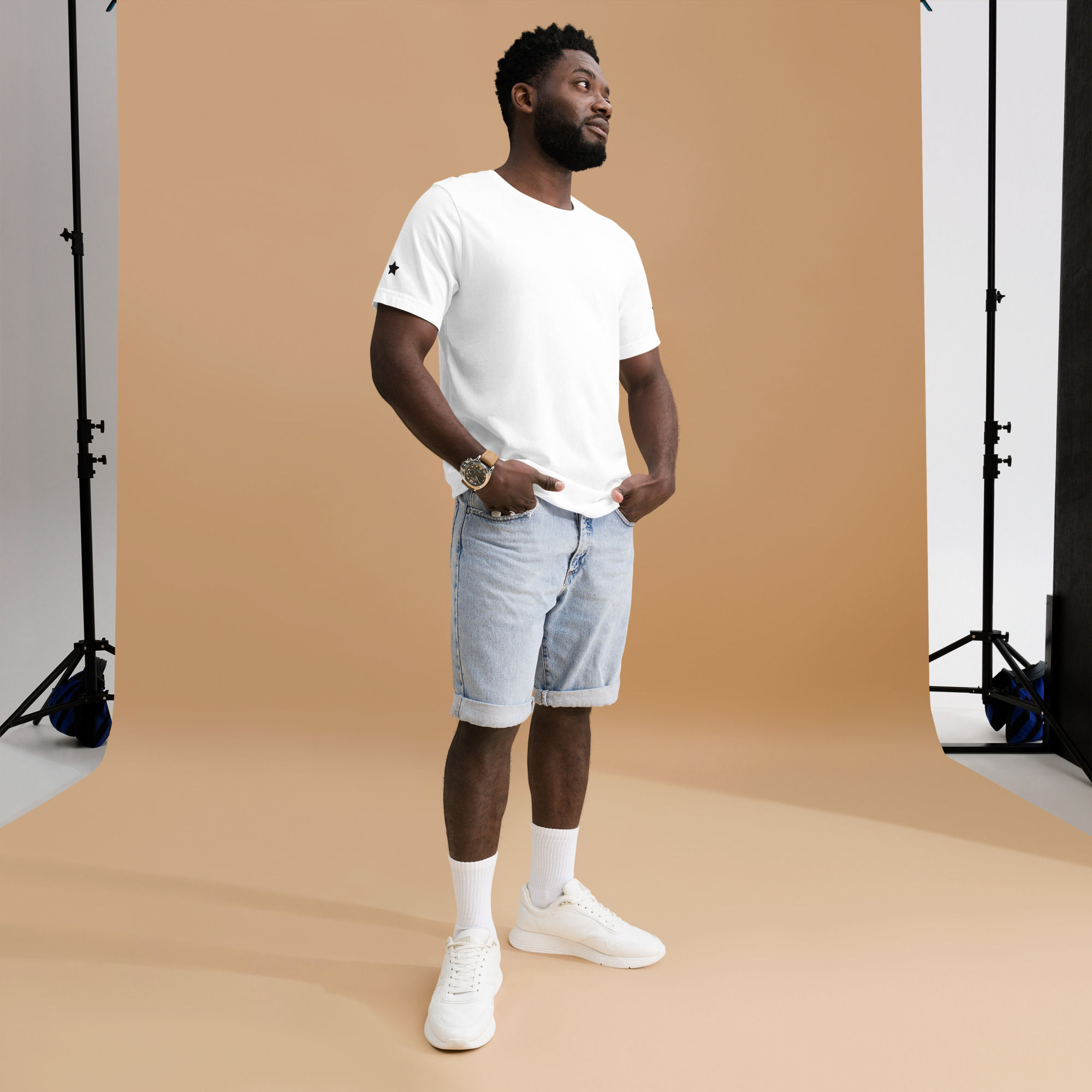 Front Model Style - Men's White T-Shirt