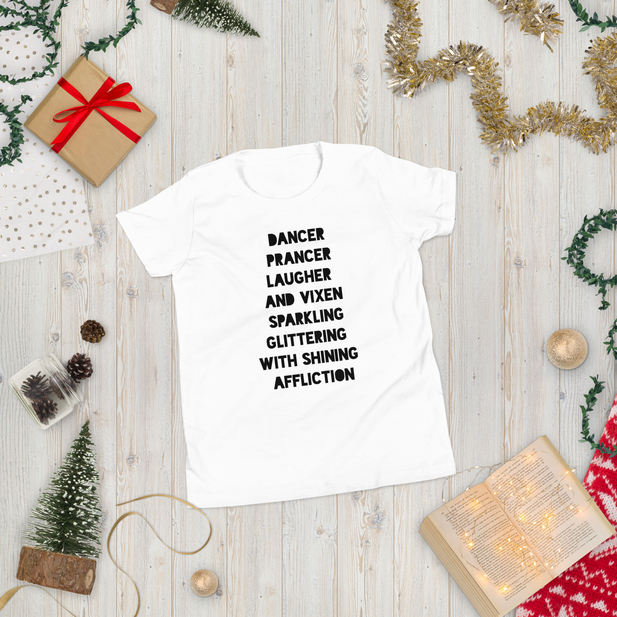 White Christmas T-Shirt for Youths - Dancer
