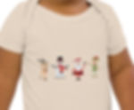 Baby Model - Detail - Christmas - Organic Cotton Baby Grow - Colour - Organic Natural