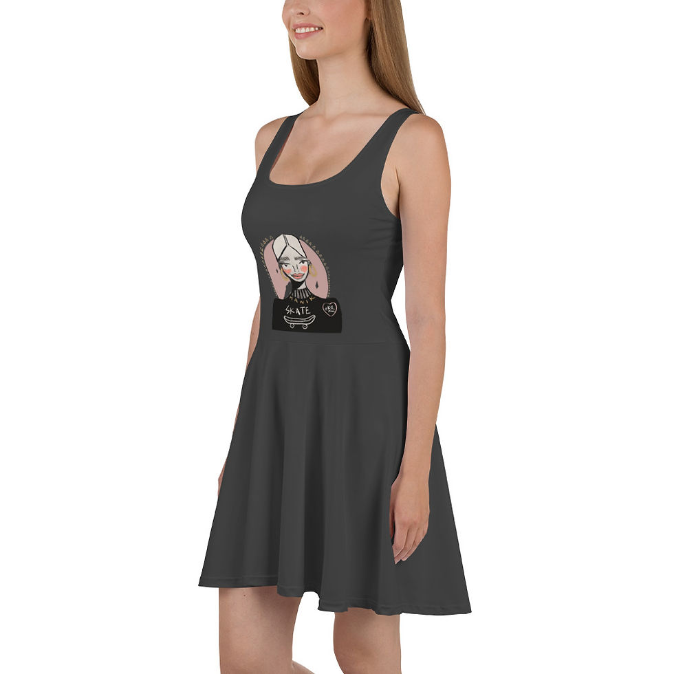 Thumbnail: Skater Dress in Eclipse - Skate - Art by KG_Mind