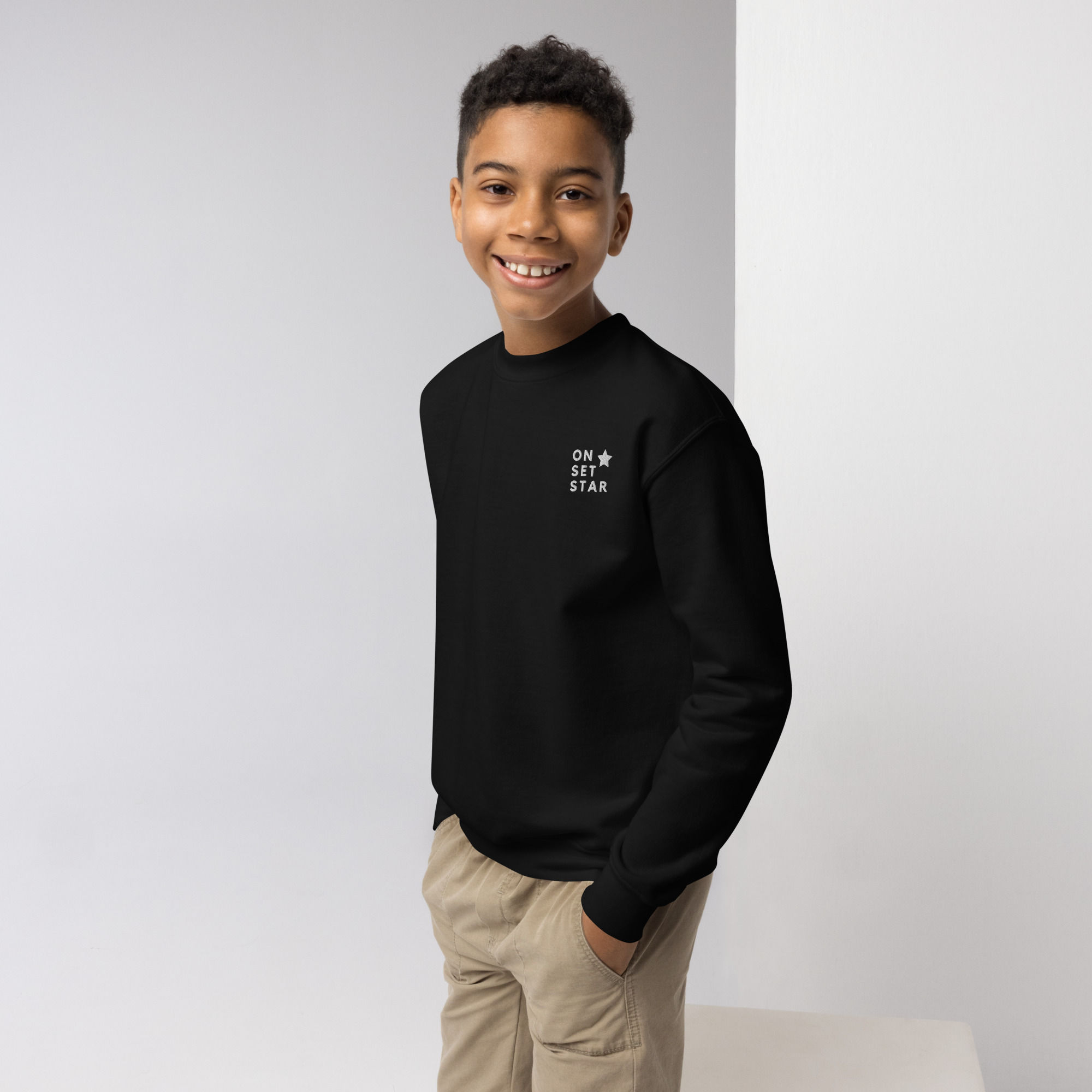 Boy Model Style - Youth Sweatshirt in Black
