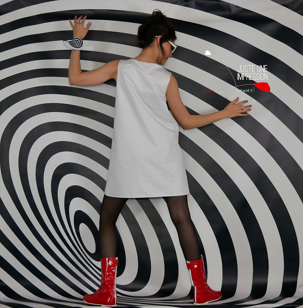 Thumbnail: robe Op Art cible Target Black/White